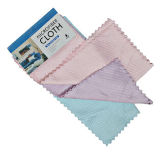 Ганчірка Microfibre д/скляних поверхонь 3шт 30*30см Ромби *12_