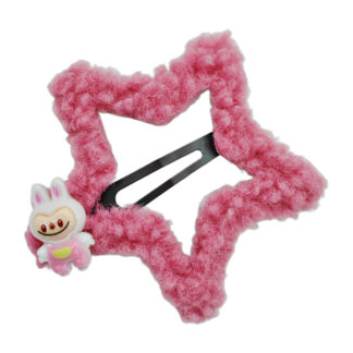 Заколка д/волосся 1шт Зірка Хутряна Labubu арт.67#-F011 *50_