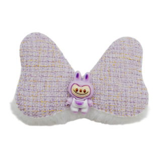 Заколка-прищіпка д/вол 1шт Хутряна зайчик Labubu арт.67#-F012 *100_