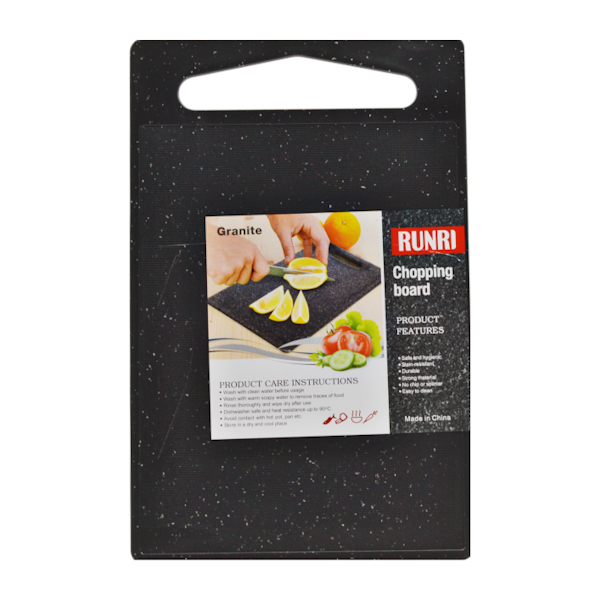 Дошка кухона RUNRI пластикова 25*16 1шт Чорна арт.31891-1_