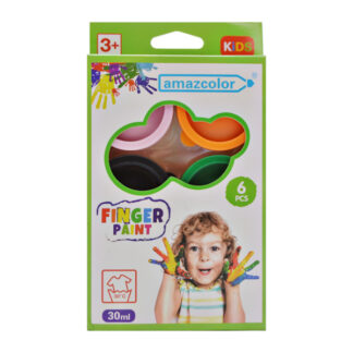 Фарби пальчикові Amazcolor 6 кольорів 30мл арт.298193