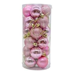 Новорічна Іграшка Куля в тубусі 4см 24шт Кольорова Мікс арт.CJ-7/95-19