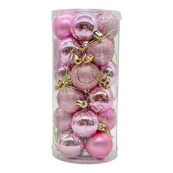 Новорічна Іграшка Куля в тубусі 4см 24шт Кольорова Мікс арт.CJ-7/95-19