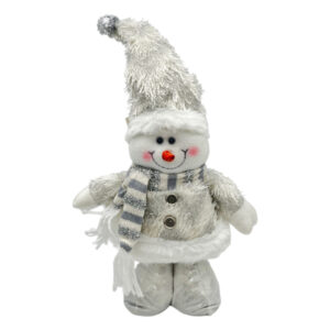 Новорічний Сніговик/Гном 60см висувні ноги Коричневий/Білий  арт.95 41-44 *16