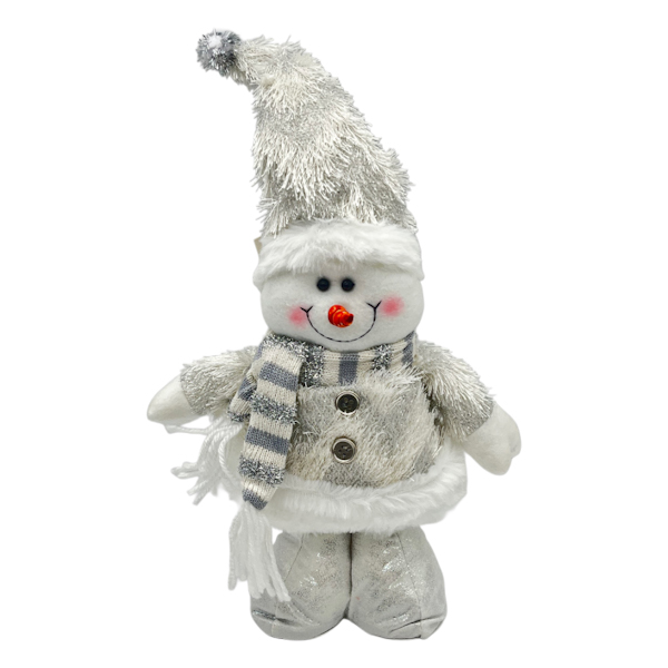 Новорічний Сніговик/Гном 60см висувні ноги Коричневий/Білий  арт.95 41-44 *16