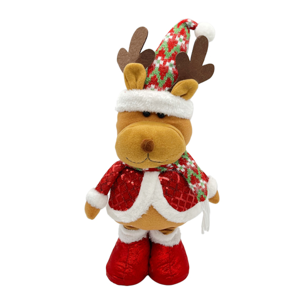 Новорічний Сніговик/Гном/Олень 73см висувні ноги червно-зелений арт.95 46-48 *6