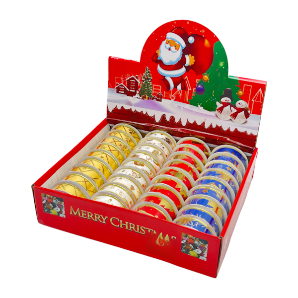 Новорічна Стічка декоративна 2,5см *70см в рулоні арт.95-60 *36