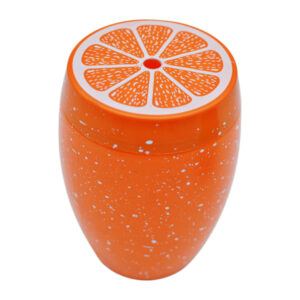 Стакан д/напоїв з трубочкою пластик Фрукти Мікс #2 *6_