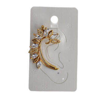 Сережка кафа Золото/Срібло широка з застібкою Мікс арт.1150-5 *12_