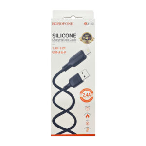 Кабель USB Borofone BX113 Silicone Lightning 2.4A (ЧОРНИЙ)