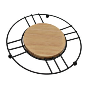 Підставка п/гаряче металева з дерев'яною вставкою Мікс арт.157#-01/06_