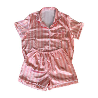 Піжама жіноча атласна S-XL Рожева_