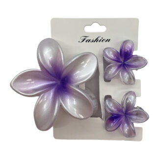 Краб д/волосся FASHION пластик Гавайська Квітка Набір 3шт арт.11167#-F066_