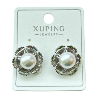 Сережка Срібляста XUPING Перлини 6/82/84/127/128/130/131/155/157/ 1шт__