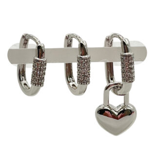 Сережка Срібляста XUPING Комплект 3шт Мікс арт.39/296 1шт_