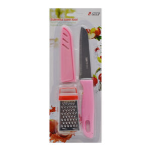 Тертка 4-гранна МІНІ + ніж 9,5см з чохлом арт.JM-9_