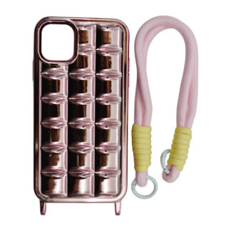 Чохол д/тел силікон iPhone 11 Кольоровий з шнурком_