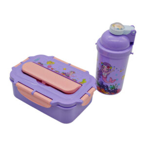 Набір ЛанчБокс 3 відділення з ложкою + Пляшка д/напоїв арт.980TS A155-6_