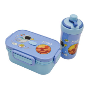 Набір ЛанчБокс 3 відділення ложка і виделка + Пляшка д/напоїв арт.778HS_