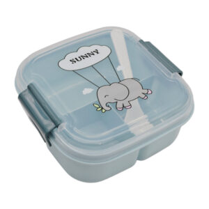 ЛанчБокс на 3 відділення з ложкою прозора кришка арт.7305WHH203_