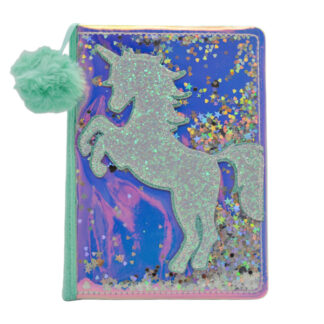 Блокнот А5 Хутряний Єдиноріг з блискітками арт.1075#-08 *4_