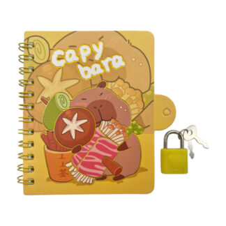 Блокнот А7 Капібара на спіралі з замочком арт.XQ-63606 *24_