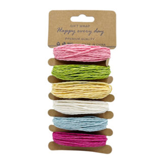 Набір д/рукоділля GiftWrap Шнур паперовий 6шт кольоровий арт.1134#-B7 *12_