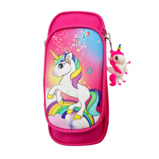 Пенал на 2 відділення д/дівчат Єдиноріг з брелком арт.С-6446_
