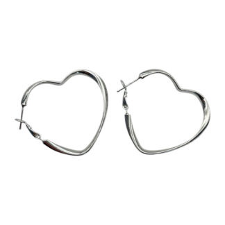 Сережка Fashion SilverS925 Срібляста Кільця фігурні Ромб/Сердечко Мікс *12