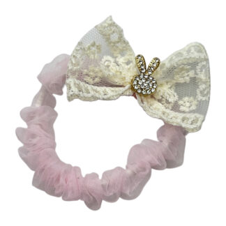 Резинка д/вол 1шт Дитяча Святкова Мереживо/Стрази арт.11167-F162 *50