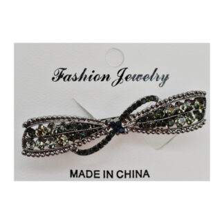 Заколка автомат д/вол Fashion Jewelry 1шт метал Бант Стрази арт.67-F115/116 *12