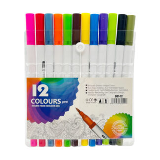 Фломастер з ручкою 2в1 Набір 12 кольорів арт.001-12_