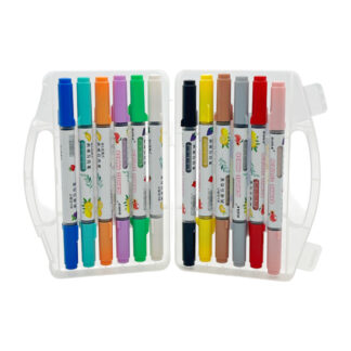 Фломастери Акрилові BAILE 12 кольорів прозорий корпус арт.BL-882_