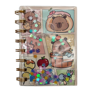 Блокнот А7 FUNNY Капібара Водна обклад на спіралі в лінію арт.1075-37 *24