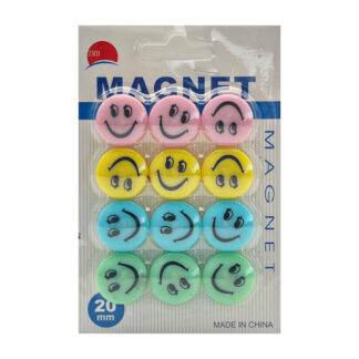Магніт д/дошки Набір 12шт 20мм Смайл арт.27-11