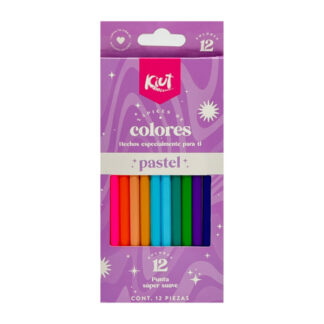 Олівці кольорові KIUT 12 кольорів Pastel арт.1048-5 *12