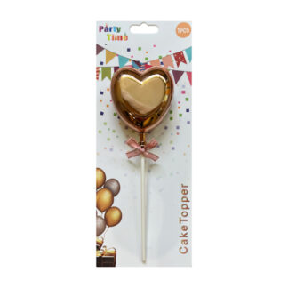 Топер д/торта Party Time 1шт 3D Єдиноріг/Зірка/Серце Мікс арт.KT-02/03/04 *16