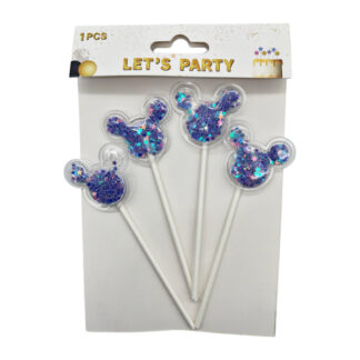 Топер д/торта Let's Party 4шт Фігурки з блискітками арт.KT-21 *12