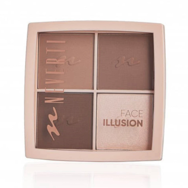Контуринг+хайлайтер Neverti ILLUSION MIX NP208 №001 14гр