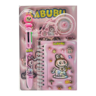 Блокнот А7 Лабубу/Капібара Набір коректор з ручкою 6-ти колірною арт.8023