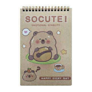 Блокнот А5 Капібара горизнтальний в лінію на спіралі арт.XQ-32K-2802 *10