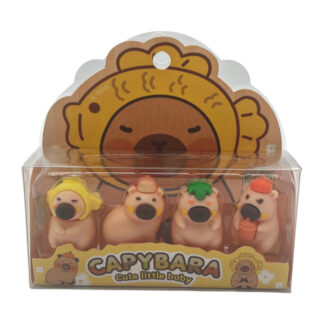 Гумка набір 4шт фігурка Капібара арт.120311 *18
