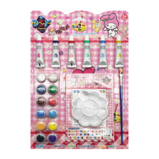 Набір д/малювання DIY Блокнот з палітрою/6+12 фарб/пензлик на блістері арт.708