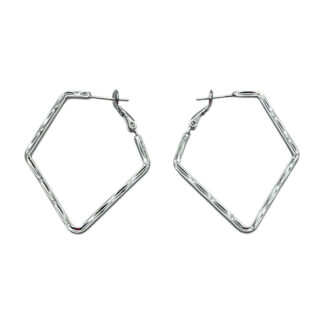 Сережка Fashion SilverS925 Срібляста Ромби Мікс *12