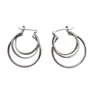 Сережка Fashion SilverS925 Срібляста Кільця Потрійні *12