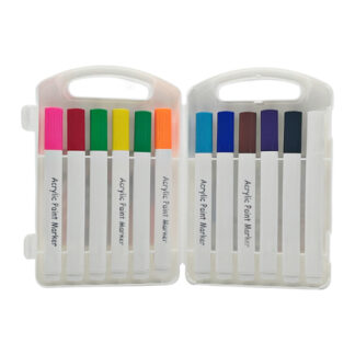 Маркери акрилові Binbao 12 кольорів пласт. футляр арт.5911-12