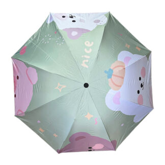 Парасолька дитяча механічна Aerith принт Ведмедик арт.6388