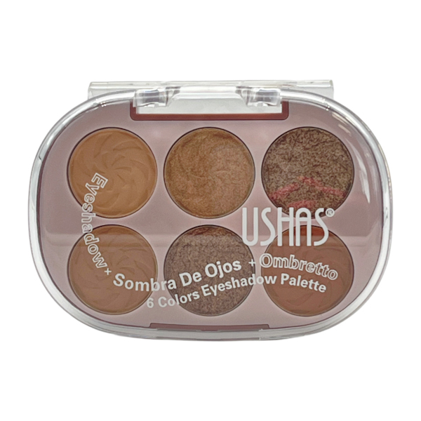 Тіні д/повік USHAS Ombretto 6-кольорів арт.UF098 (164-A05) *24