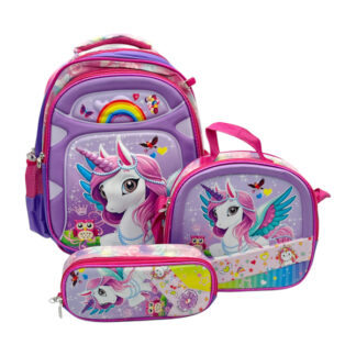 Рюкзак шкільний 33*30*14см + пенал/сумка д/ланча 3D Малюнок Мікс арт.1168-7-12 *6