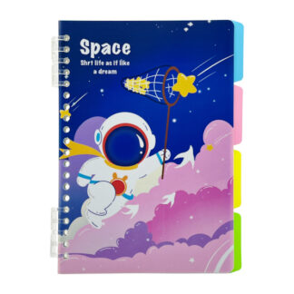 Блокнот А5 Єдиноріг/Космонавт в клітинку на спіралі Мікс арт.RB52560-761/762 *10